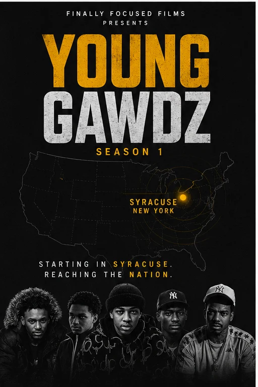 Young Gawdz season one poster featuring Syracuse, New York